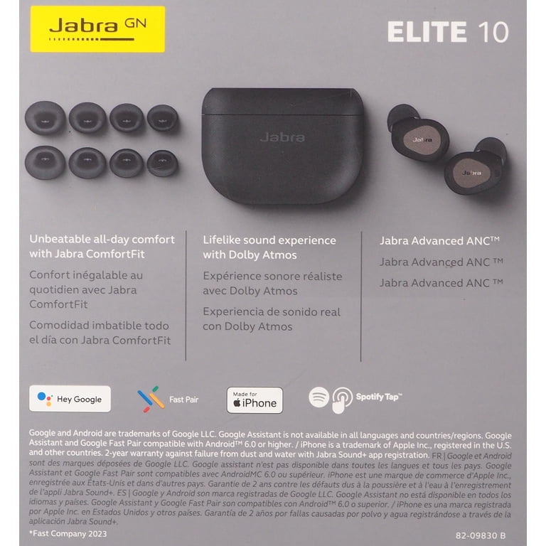 Jabra Elite 10 Earset - Active Bluetooth Wireless Headphones with