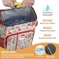 thumbnail image 2 of Travel Cooler Bag - Beige Christmas Santa and Reindeer Pattern Camping Beer Cooler Backpack with Bottle Opener- Waterproof Insulated Picnic Backpacks - Cooler Bag for Beach, 2 of 6