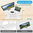 thumbnail image 5 of Gymax Sit to Stand Desk 32'' Standing Desk Converter Height Adjustable White, 5 of 10