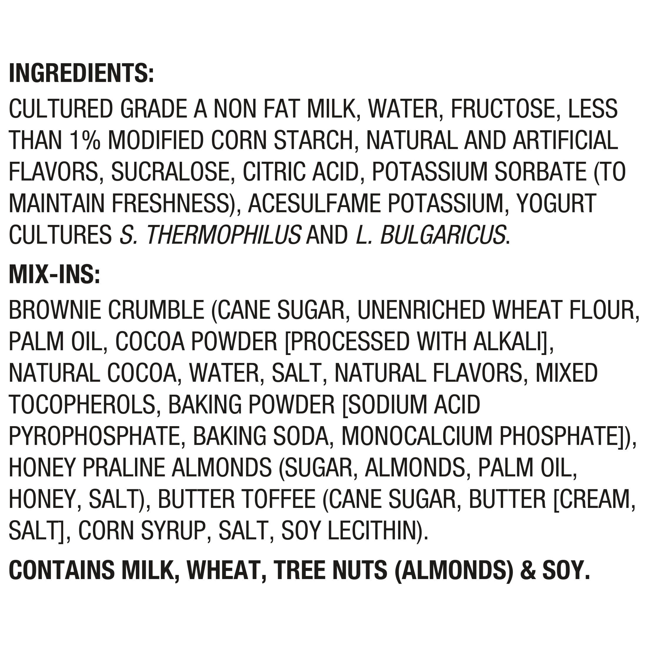 Dannon Light + Fit REMIX Brownie Sundae Vanilla Fat Free Greek Yogurt Cups with Mix-Ins, 4.5 oz