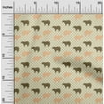 thumbnail image 2 of oneOone Cotton Poplin Twill Dark Olive Green Fabric Bear With Docklands Quilting Supplies Print Sewing Fabric By The Yard 56 Inch Wide, 2 of 4