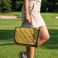 thumbnail image 4 of Xixirimido Easy-carry Golf Cart Seat Covers, Portable Golf Cart Seat Towel Blanket Quilted with 4 Pockets Fits for EZGO, Yamaha, Club Car & More 2-Seat Carts, Chinese-style Landscape Painting Yellow, 4 of 8