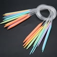 thumbnail image 4 of Multicolor Plastic Circular Tube Knitting Needles Kit Sweater Needle Set 12 PCS (80CM), 4 of 9