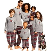 Family Cabin Cozy Matching Pajama Sets - Long Sleeve Top & Pj Pants