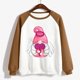 thumbnail image 3 of Gibobby Divertidas Sudaderas Sudadera con capucha informal sin sombrero con cuello redondo y mangas raglán con estampado divertido del día de San Valentín para mujer (Marrón, M), 3 of 5