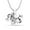 Mother Child Elephant, variant on LeCalla 925 Sterling Silver CZ Elephant Necklace for Women and Teen 20MM