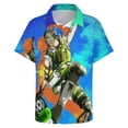 thumbnail image 5 of Apex Legends Octane Casual Short Sleeve Shirt Lapel Collar Shirt Summer Beach Shirt 7XL, 5 of 8
