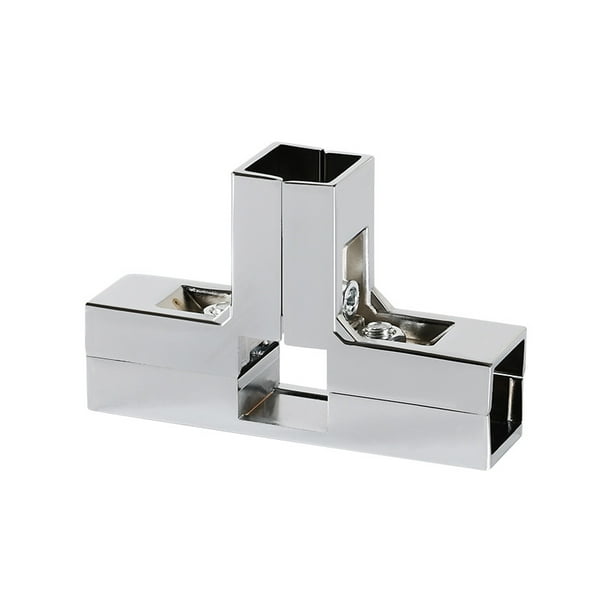 Estante de sujeción para estante de tubo cuadrado de acero inoxidable, estante de exhibición, estante de secado, conector para estante de flores engrosado de dos vías, tres vías y cuatro vías
