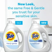 Tide Free & Gentle Laundry Detergent Liquid for Sensitive Skin, Hypoallergenic, Unscented, 132 fl oz, 100 Loads