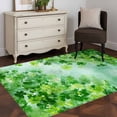 thumbnail image 3 of Rectangle Area Rugs 4 x 6 Ft, St. Patrick's Day Non-Slip Residential Carpet, Spring Botanical Green Leaves Clovers Indoor Crawling Mats Runner Rugs for Living Room/Dining Room/Bedroom, 3 of 8