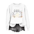 thumbnail image 5 of Gunia Plus Size Pumpkin Womens Halloween Sweatshirt Cat Graphic Sweatshirt Round Neck Long Sleeve Pullover Tops Casual Fall Fashion Trendy Clothes White S-3Xl, 5 of 6