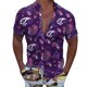thumbnail image 1 of Camisas Casuales Para Hombre Hombres Casual Manga corta Primavera Verano Turndown Neck 3D Impreso Camisas Moda Top Blusa Camisas (Purple, XL), 1 of 4