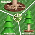 thumbnail image 4 of Tcbosik 31.5" Christmas Tree Cat Scratcher, Xmas Themed Scratching Post with All-Around Sisal & Fleece Plush Base, Holiday Décor for Cats, Grass Green, 4 of 6