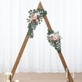 thumbnail image 3 of HUGFEGWE Wedding Arch Faux Flowers Set of 2 Rose Flower Swag with Green Leaves Wedding Welcome Signs Floral Decorations Kit for Wedding Reception Backdrop Table Decorations (E) CJ25311-1333, 3 of 7