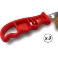 thumbnail image 3 of Cepillo De Mano De Metal Convexo, 1 Fila De Acero Latonado, Cepillado Y Limpieza De Superficies Metálicas, Uso Ocasional O Intensivo 23.3*5.3cm (Latón) 3 Piezas TUNC Sencillez, 3 of 4