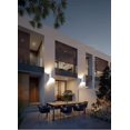 thumbnail image 5 of Aplique de pared LED moderno de 10 W con carcasa de aluminio, resistente al agua IP65, iluminación superior/inferior, blanco cálido de 3000 K para uso interior/exterior (blanco), 5 of 5
