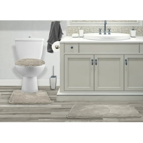 Mary 3 Piece Bathroom Rug Set Luxury Soft Plush Shaggy Thick