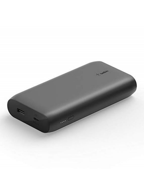 Belkin BoostCharge USB-C PD 20k MAh Power Bank, Portable iPhone Charger, Battery Charger for iPhone 14, 13, 12, iPad Pro, Galaxy S23, S23 Ultra, S23+ & More with USB-C Cable Included - Black