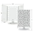 thumbnail image 3 of Impressions Vanity Hello Kitty Trifold LED Mirror, Desk Mirror with Lights and Touch Sensor (White), 3 of 5