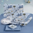 thumbnail image 5 of Viviland Kids Comforter Bed Set Full Size for Boys, 8 Pieces Bed in a Bag with Shams, Sheet Set and 1 Decorative Toy Throw Pillow, Dinosaur Blue Super Full Soft Microfiber Kids Comforter Bedding Set, 5 of 5