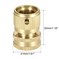 thumbnail image 2 of Conectores rápidos de latón hembra de 3/4" G para manguera de jardín, 2 of 5