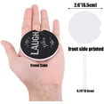 thumbnail image 2 of FMSHPON Laugh Often Word Black Set of 4 Car Coaster for Drinks, Absorbent Ceramic Stone Coasters Cup Mat with Cork Base for Home Kitchen Room Coffee Table Bar Decor, 2 of 5