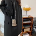 thumbnail image 7 of Jiibva Mini Handwoven Crossbody Bag Metallic Sequins Chain Strap Lipstick Case For Women Unique Evening Party Casual Day Purse, 7 of 7