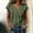 01 Army Green, variant on Women Summer V Neck Flutter Sleeve Blouse Solid Color Chiffon Top Crinkle Texture Ruffle Cap Sleeves Loose Fit Flowy Shirt for Office Daily