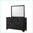 thumbnail image 5 of Dresser, Modern Glam 7-Drawer Embossed Crocodile Wooden Bedroom Furniture | Black | Solid Wood, 5 of 7