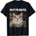 thumbnail image 1 of Wait Im Goated Cat Humor Meme Camiseta, 1 of 2