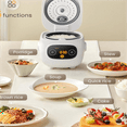 thumbnail image 5 of Mini Rice Cooker 4 Cups Cooked/2 Cups Uncooked, Portable Non-Stick rice maker, 24 hours Timer Delay, 6 Functions, Fast Cooker, Brown Rice, Oatmeal, White, 5 of 6