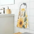 thumbnail image 3 of Yayeee 100% Cotton Hand Towels for Bathroom 16" x 28" Soft Absorbent Kitchen Towel, Beige Sunflowers, 3 of 7