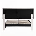 thumbnail image 4 of Full Size Platform Bed with Hydraulic Storage & LED Light, White for Bedroom, 4 of 19