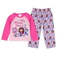 thumbnail image 3 of Gabby's Dollhouse It's Meow Time Toddler Girl's Raglan 2-Piece Long Sleeve and Long PJ Pant Pajama Set, 3 of 8