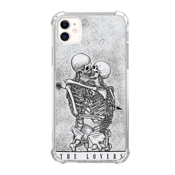 Lovers Tarot Case Compatible with iPhone 12,Aesthetic Art Design TPU Bumper Cover Case