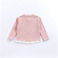 thumbnail image 5 of Abcomgle Long Sleeve Shirts for Girls 7-8 Ruffle Lace Hem Bow Crewneck T-Shirts for Girls Fall Ribbed Top for Girls Cute Girls Pullover, 5 of 5