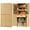 2: Natural, variant on Harper & Bright Designs Farmhouse Kitchen Pantry Cabinet with Door and Shelves, Tall Kitchen Storage Cabinet with Hidden Drawe and Versatile Cupboard, 72", Natural