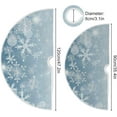 thumbnail image 3 of Christmas Tree Skirt, Christmas Shining Silver Snowflakes New Year Xmas Tree Skirts 36 in Tree Skirt Holiday Party Garden Round Seasonal Tree Stand Mat Tree Skirt Decor, 3 of 6