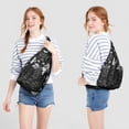 thumbnail image 4 of Gothic Celestial Sling Backpack - Dark Moon & Sun Design, Multi-Functional Pack for Cycling & Nighttime Commute, 4 of 4
