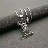 New Nightclub Rhinestone Records Prisoner Pendant Hip Hop Death Row Chain 14K Yellow Gold Men Necklace Jewelry