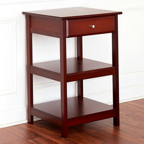 Walnut Finish Office Storage CollectionPrinter Stand