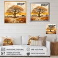 thumbnail image 4 of Designart "Wild Essence of African Trees I" Floral Framed Wall Art - Global Brown Tree African Hallway Framed Wall Art Decor, 4 of 6