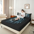 thumbnail image 4 of Castle Fairy Wolf Wildlife Full Size Sheets for Teens Female Men,Starry Sky Bed Sheets, 4 of 7