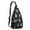 Black-28, variant on Artistic Bear Sling Backpack - Aesthetic Bear Print Design with Nature Motifs, Lightweight Water-Resistant Pack for School & Travel