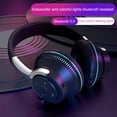 thumbnail image 3 of Gwong Electrónica H2 Bluetooth-Compatible con 5.1 Auriculares Luces LED de colores portátiles Portátiles plegables auriculares inalámbricos para juegos, 3 of 6