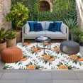 thumbnail image 2 of Lemon Floral Outdoor Rug for Patio/Deck/Porch, Non-Slip Large Area Rug 5 x 8 Ft, Watercolor Farmhouse Botanical Leaf Plant Indoor Outdoor Rugs Washable Area Rugs, Reversible Camping Rug Carpet Runner, 2 of 8