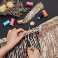 thumbnail image 4 of 5Yards 8.3 Inch Sequins Lace Tassel Fringe Trim Paillettes Bling Sewing Fringe Trim Metallic Sequin Trim, 4 of 9