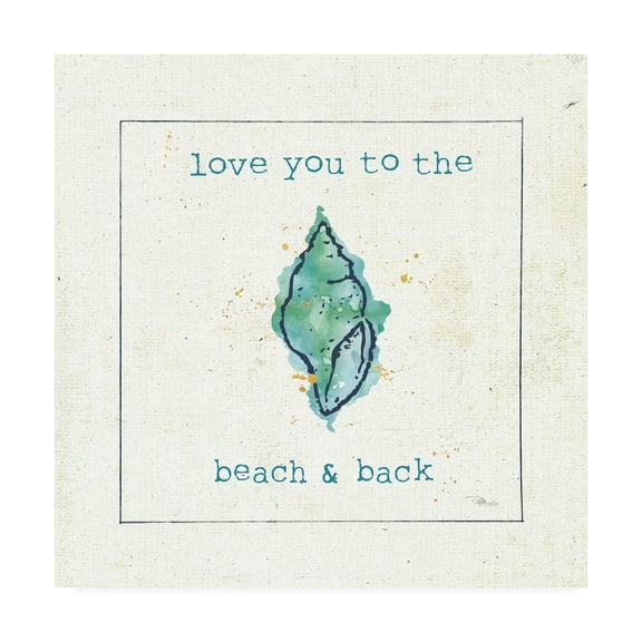 Trademark Fine Art 'Sea Treasures VI - Love you to the Beach and Back' Canvas Art by Pela Studio