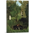 thumbnail image 1 of ARTCANVAS The Merry Jesters 1906 Canvas Art Print by Henri Rousseau - Size: 12" x 8" (0.75" Deep), 1 of 9