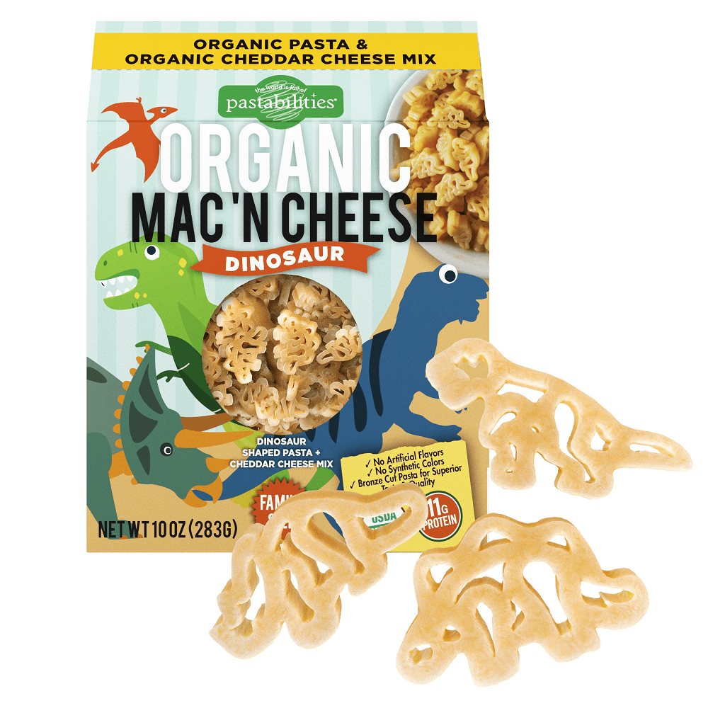 Pastabilities Organic Dinosaur Mac n Cheese, 10 oz [Pack of 6
